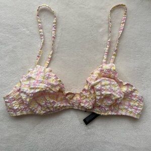 Urban Outfitters pastel plaid seersucker bralette by Out from Under